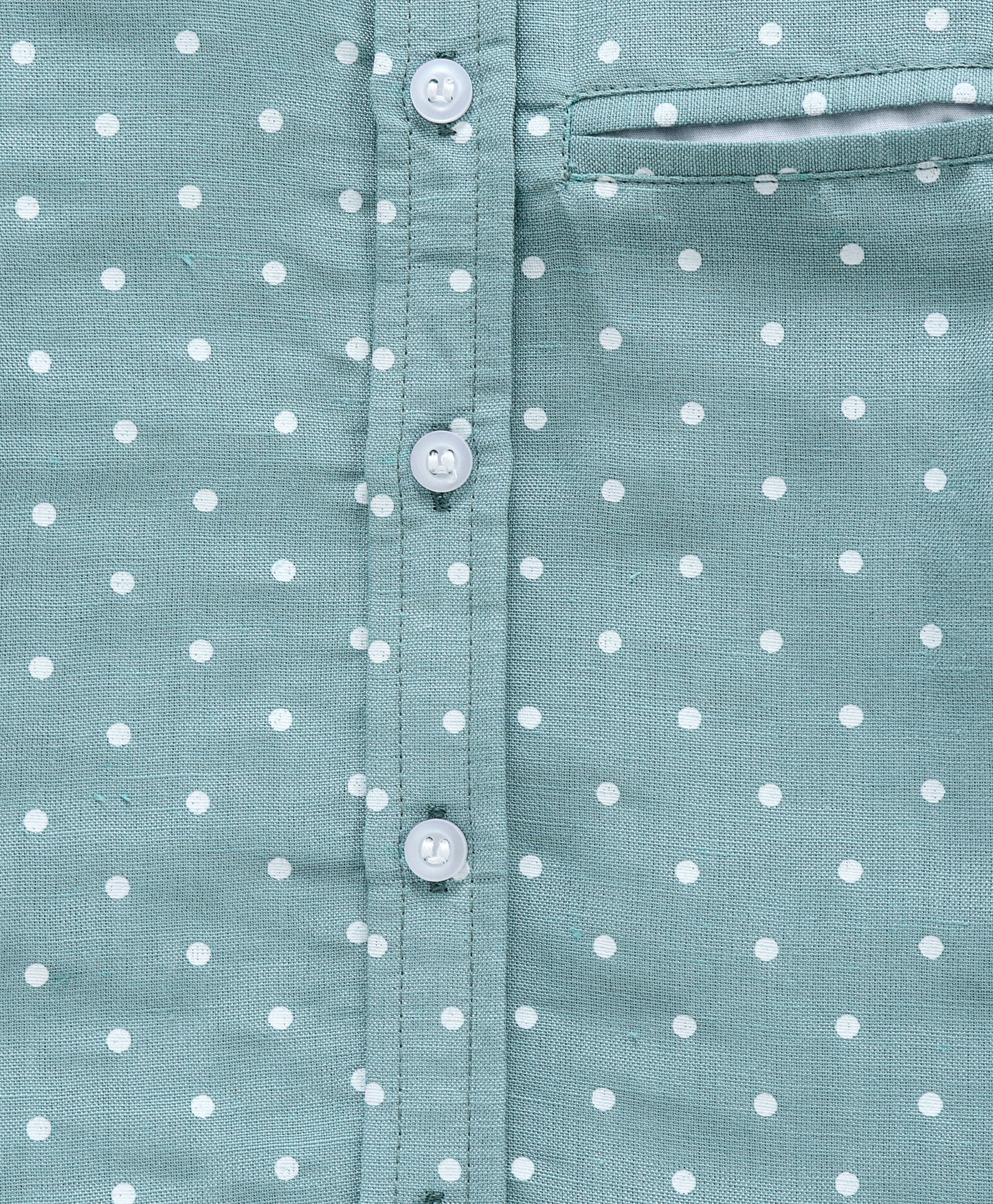 green dot print short sleeves shirt