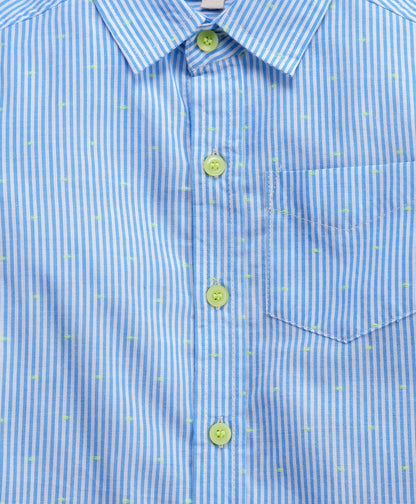 blue white stripe shirt