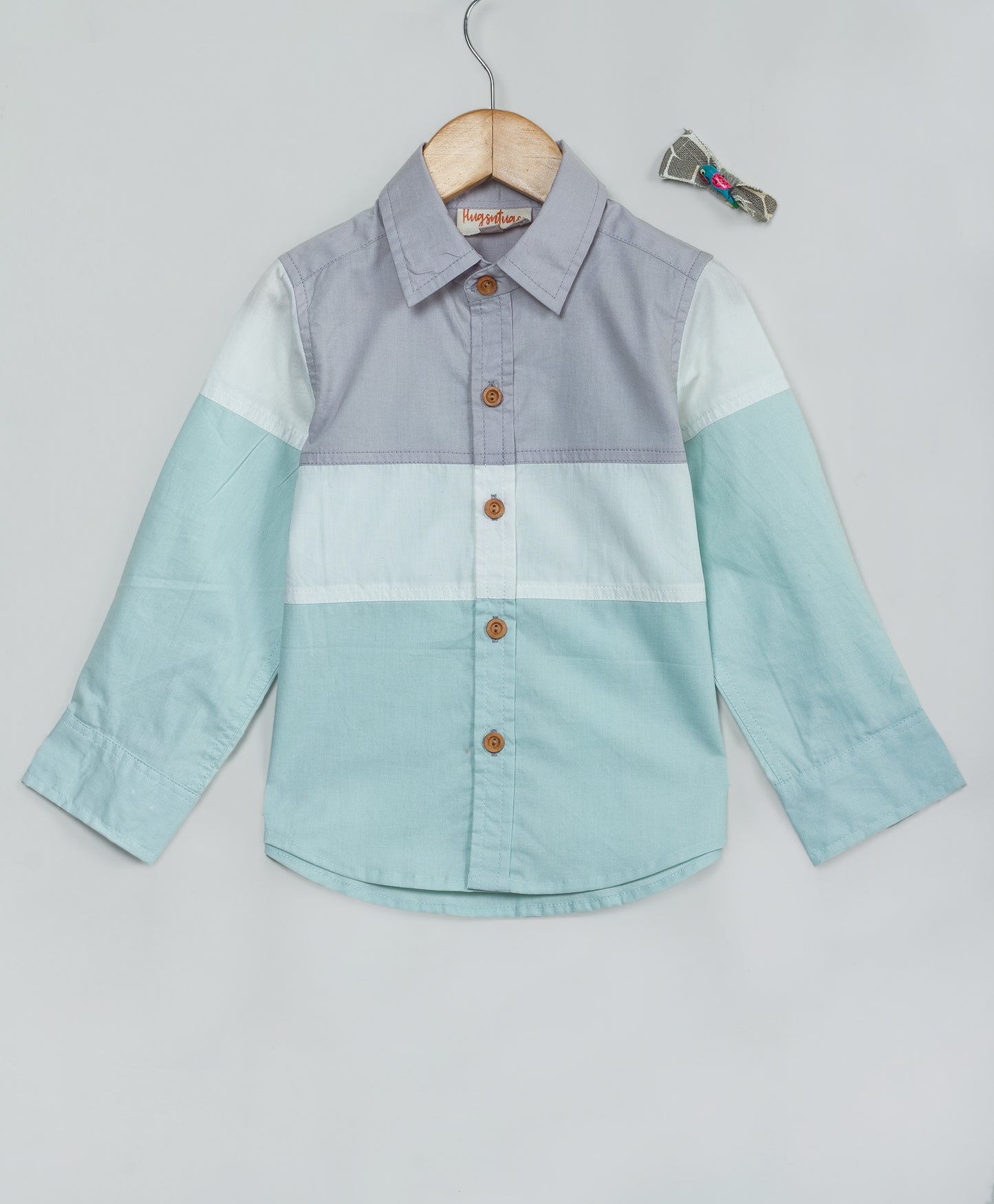 FULL SLEEVES PASTEL COLOR BLOCK SHIRT